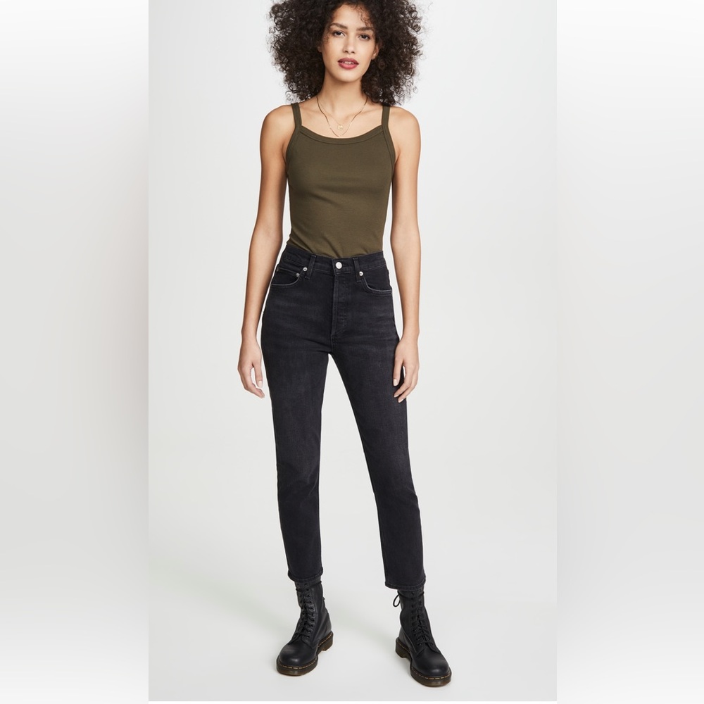 Agolde Riley Jeans Black Pants Size 24 Hardly Worn - Excellent Condition